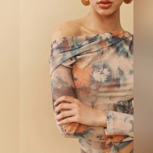 Reformation Elio Knit Top Multi - Size XS - Picture 2 of 6